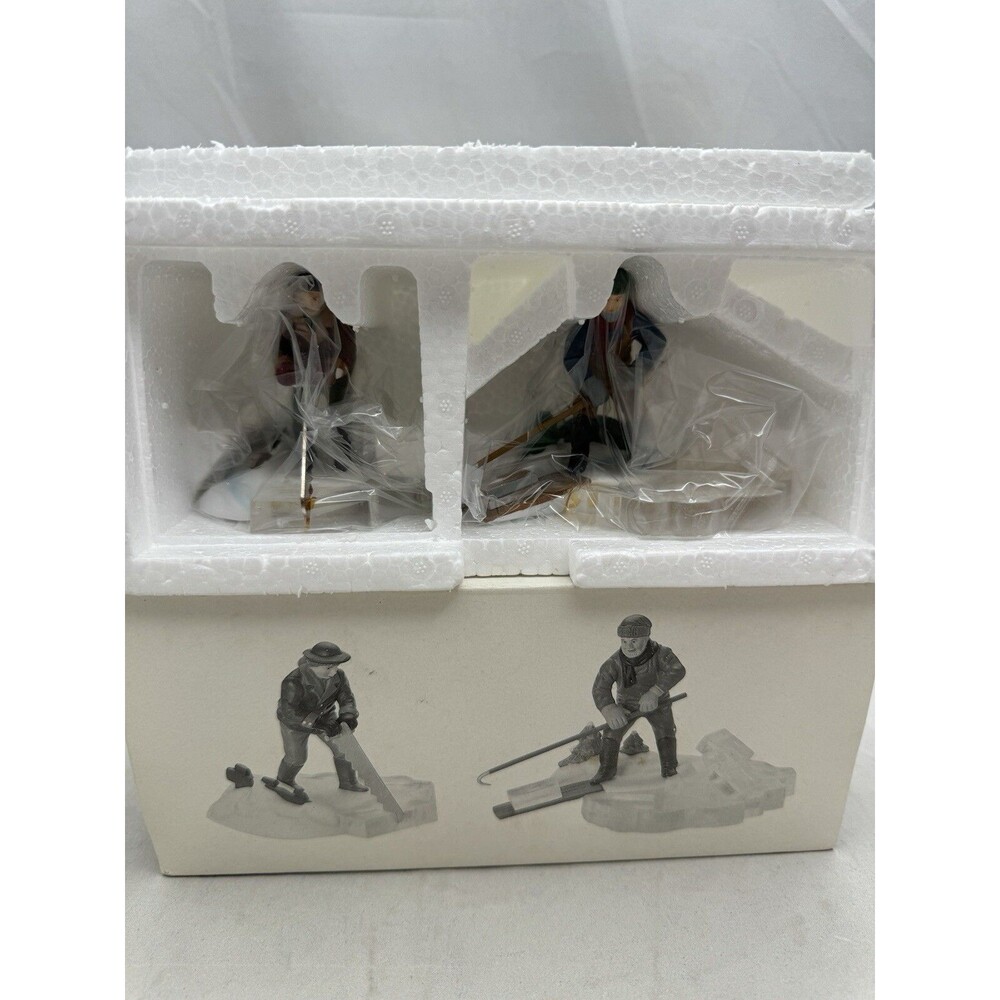 Department 56 Heritage Village Blue Star Ice Harvesters Set Of 2 5650-2